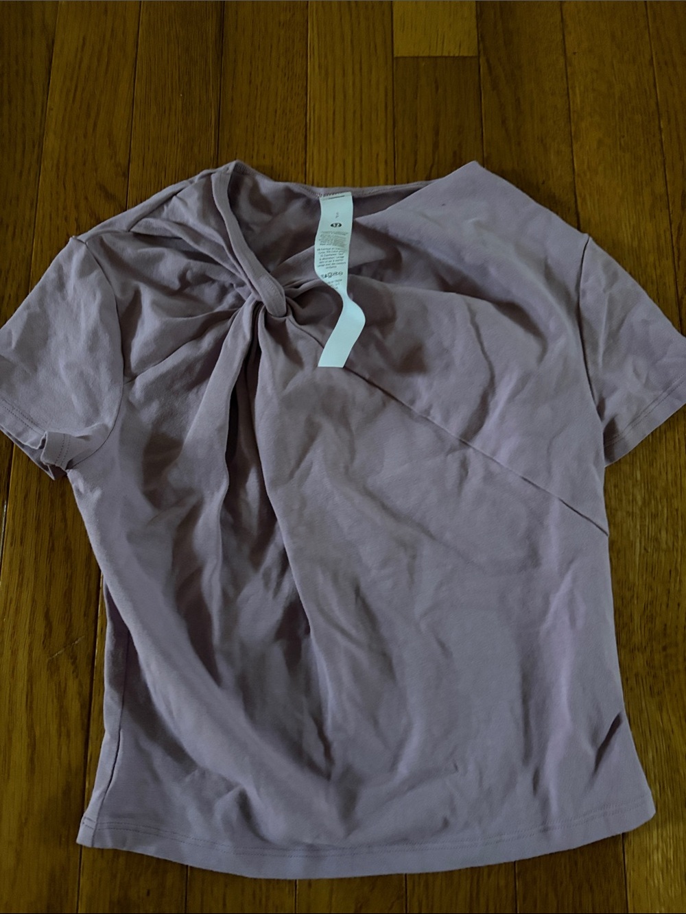 lululemon athletica Short Sleeve Knot-Front Tee in Mauve